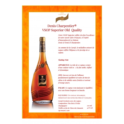 COGNAC V.S.O.P SUPERIOR OLD QUALITY - DENIS CHARPENTIER